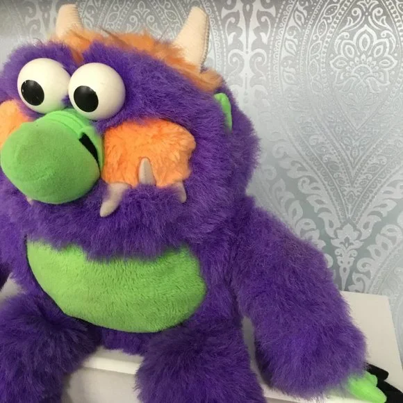 rare European vintage My Pet monster plush toy purple stuffed animal retro - Picture 12 of 12